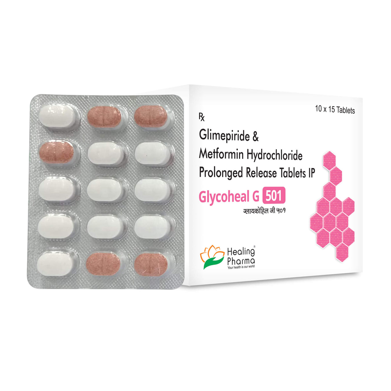 GLIMEPIRIDE AND METFORMIN HYDROCHLORIDE  PROLONGED RELEASE G501 TABLETS