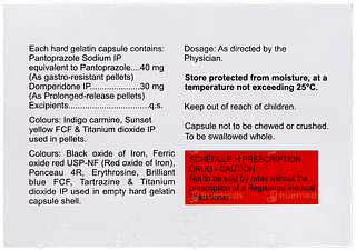 Pantoprazole (40 Mg) Domperidone (30 Mg) Tablets