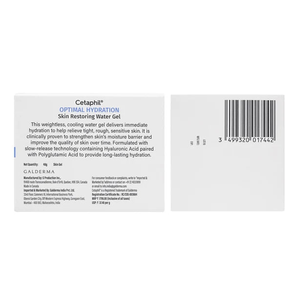 Cetaphil Optimal Hydration Restoring Water Gel 48 g