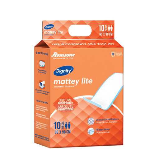 Romsons Dignity Mattey Lite Disposable Underpads, 60x90 cm