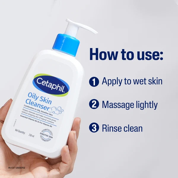 Cetaphil Oily Skin Cleanser 236 ml | Dermat Recommended