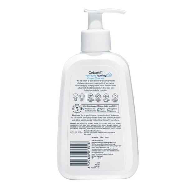 Cetaphil Hydrating Foaming Cream Cleanser 236 ml
