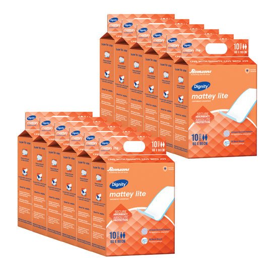 Romsons Dignity Mattey Lite Disposable Underpads, 60x90 cm