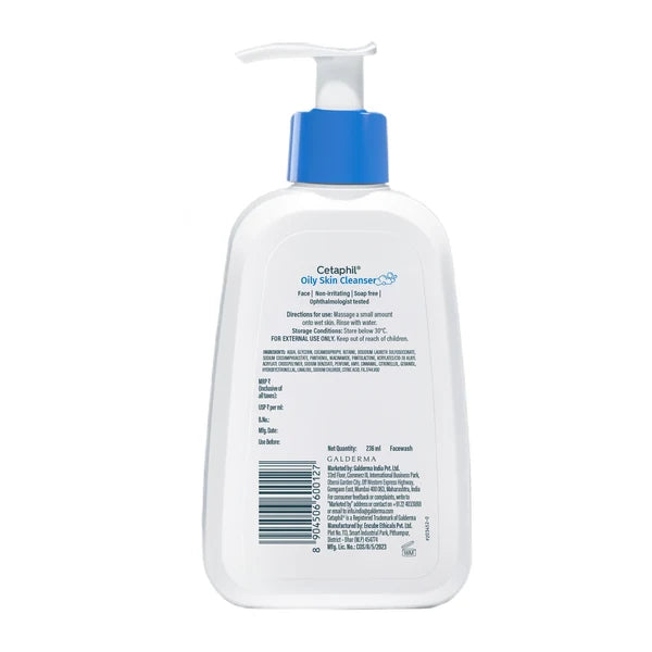 Cetaphil Oily Skin Cleanser 236 ml | Dermat Recommended