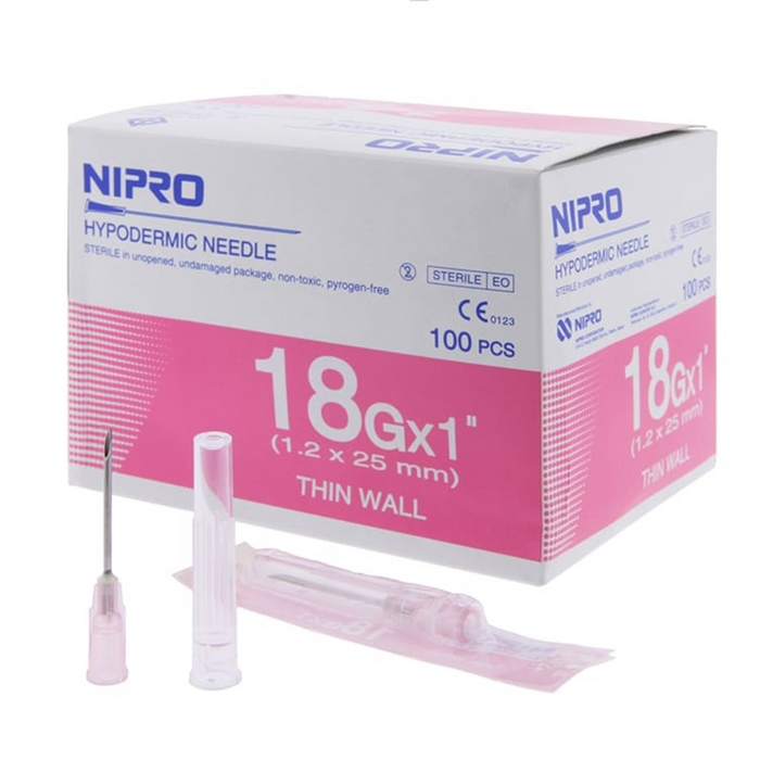 Nipro Hypodermic Needle Sterile 18G