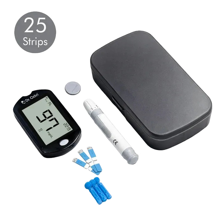 Dr. Odin Blood Glucose Meter GDH‑FAD Kit with 25 Test Strips – AC‑307