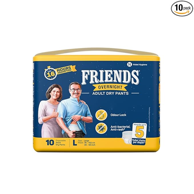 Friends Overnight Adult Diapers-L 10's