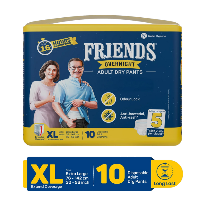 Friends Overnight Diaper Pants-XL 10's