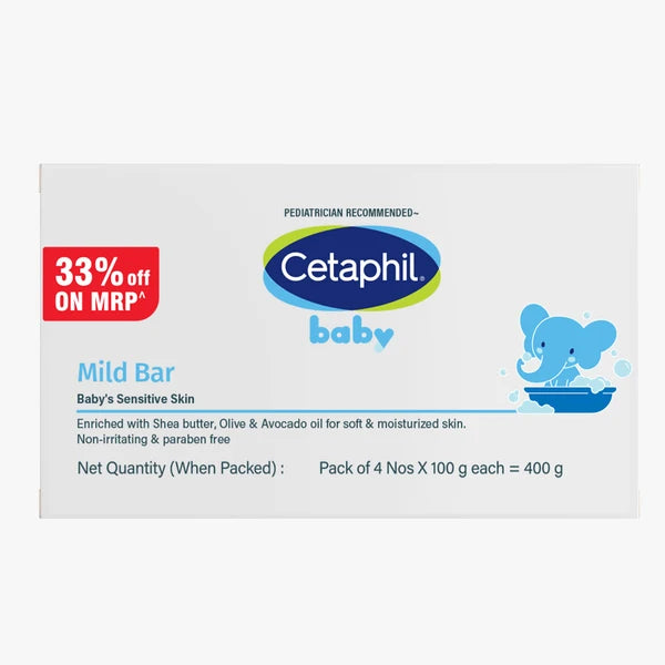 Cetaphil Baby Mild Bar - (4x100gm)