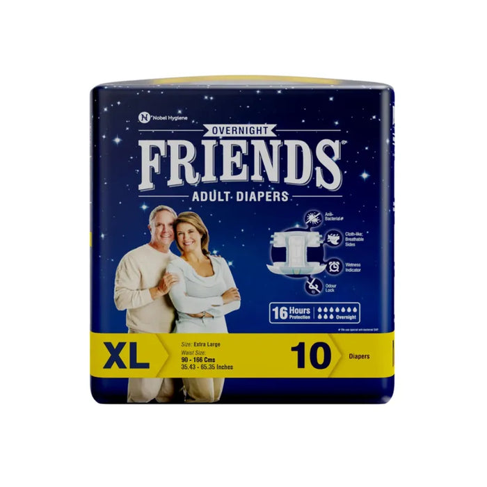 Friends Overnight Adult Diapers-XL 10's