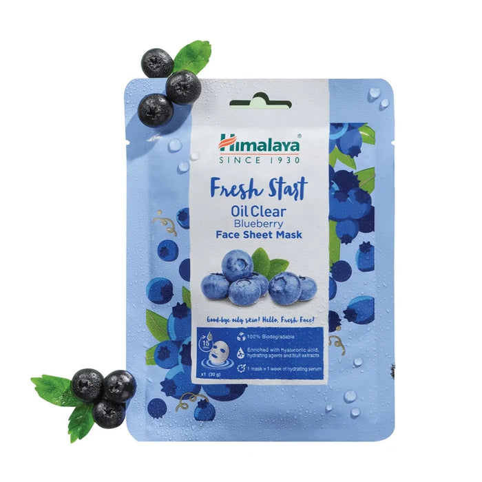 Himalaya Fresh Start Oil Clear Blueberry Face Sheet Mask-30g