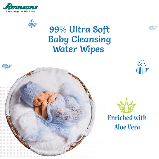 Romsons 99% Water Wipes