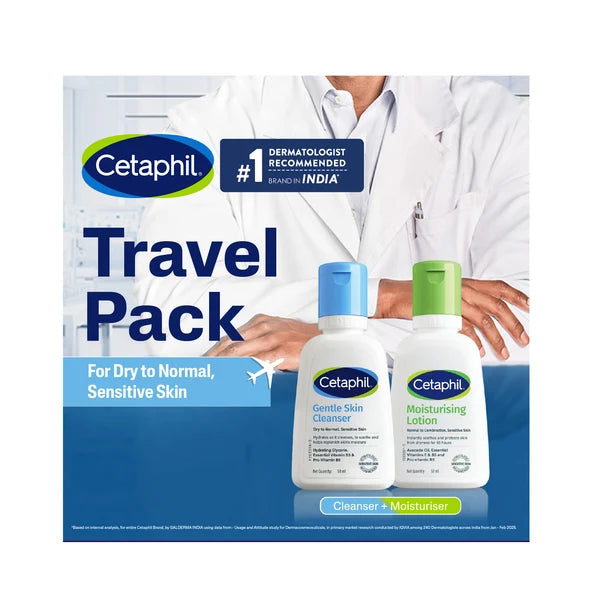 Cetaphil Travel Pack - Cleanser + Moisturiser | Combination to Oily Skin Type 59ml+59ml