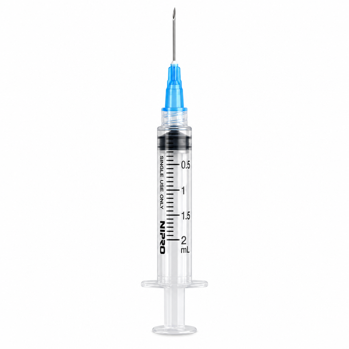 3 part syringe luer lock with needle