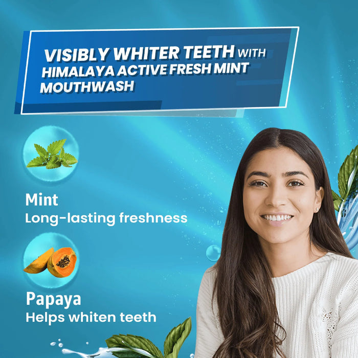 Himalaya Active Fresh Mint Mouthwash-215ml