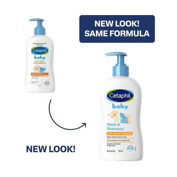 Cetaphil Baby Wash & Shampoo with Organic Calendula-400ml