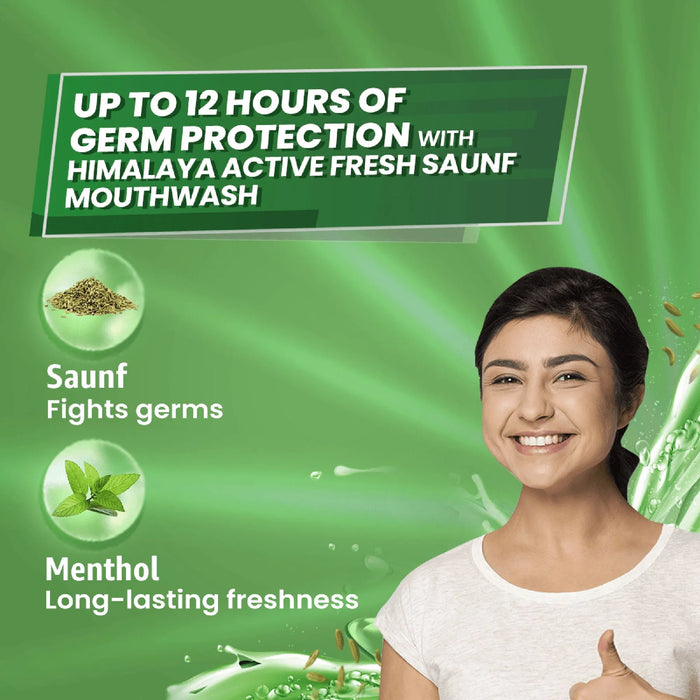 Himalaya Active Fresh Saunf Mouthwash-215ml