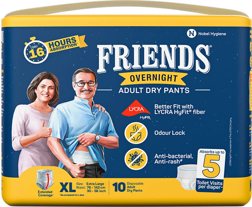 Friends Overnight Diaper Pants-XL 10's