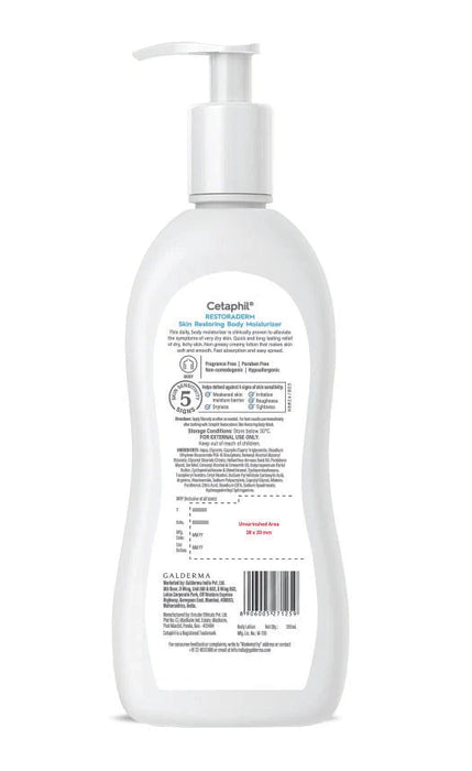 Cetaphil Restoraderm Body Moisturizer 295 ml for Very Dry Skin