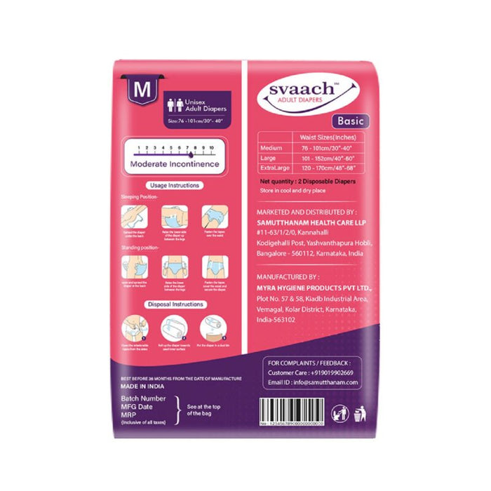 Adult Diaper Svaach Basic -M 10's