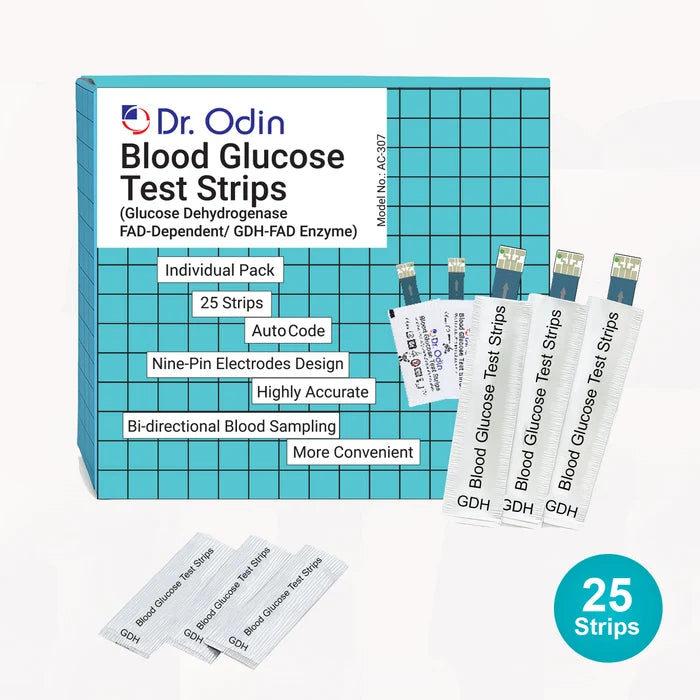 25 Test Strips for Dr. Odin Glucometer GDH-FAD
