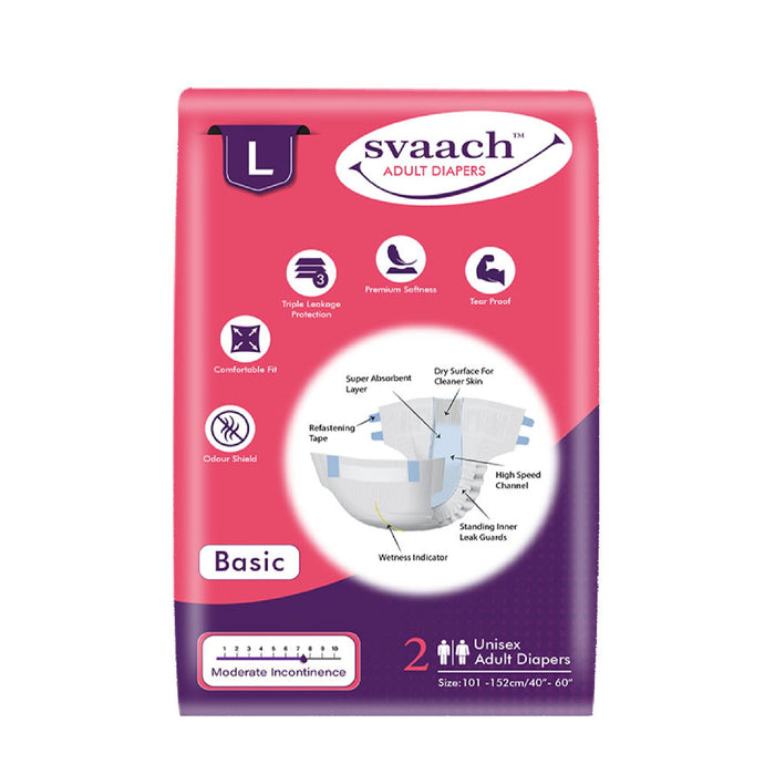 Adult Diaper Basic Svaach-L 10's