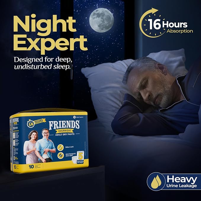 Friends Overnight Diaper Pants-M 10's