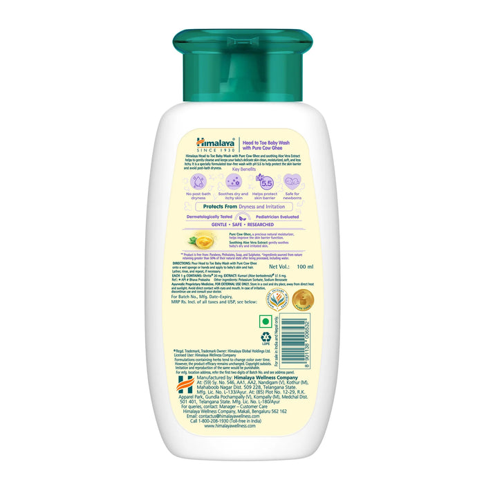 Himalaya Head to Toe Baby Wash with Pure Cow Ghee-100ml