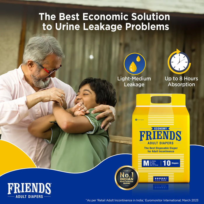 Friends Economy Adult Diapers-M 10's