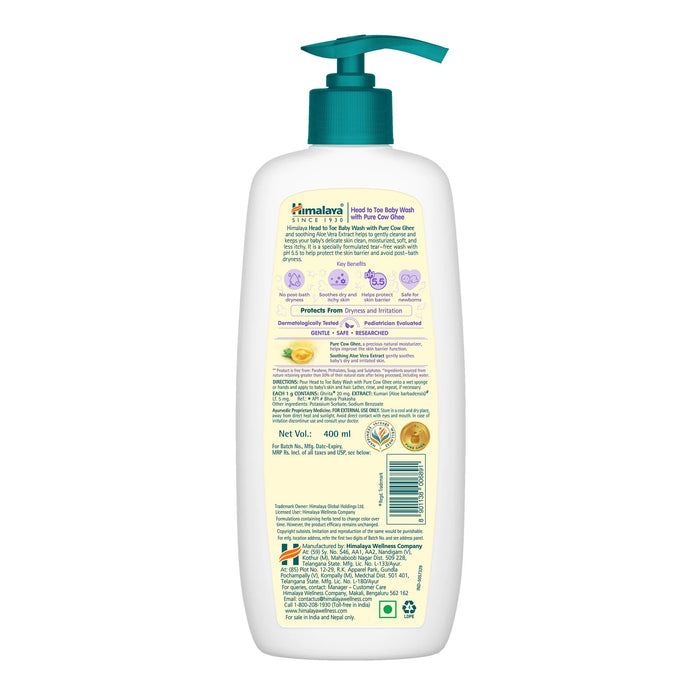 Himalaya Head to Toe Baby Wash with Pure Cow Ghee-400ml