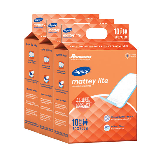 Romsons Dignity Mattey Lite Disposable Underpads, 60x90 cm