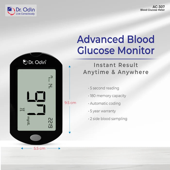 Blood Glucose Meter GDH-FAD Kit with 10 Test Strips - AC-307