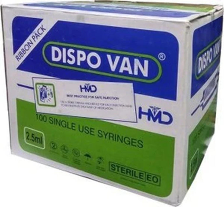 HMD Dispo Van Disposable Syringe with needle -2.5 ML