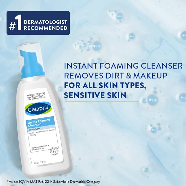 Cetaphil Gentle Foaming Cleanser for Dry to Normal Sensitive skin-236ml