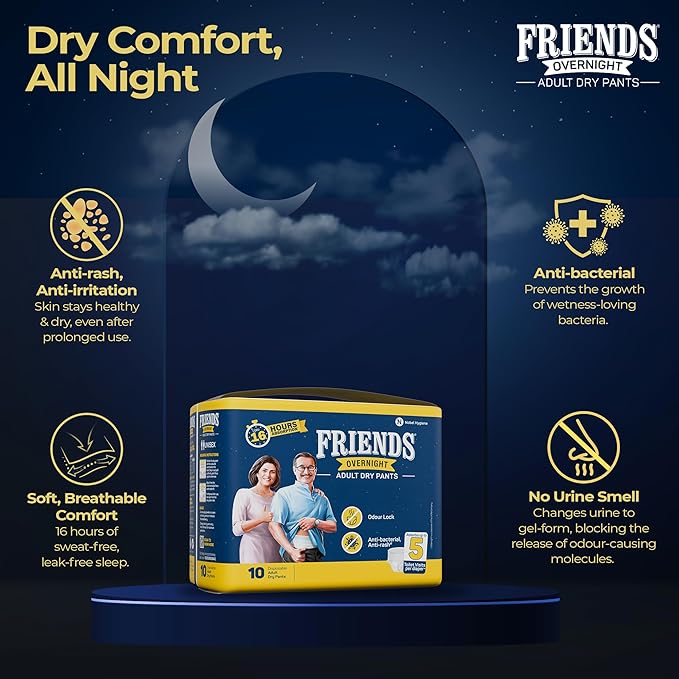 Friends Overnight Diaper Pants-M 10's
