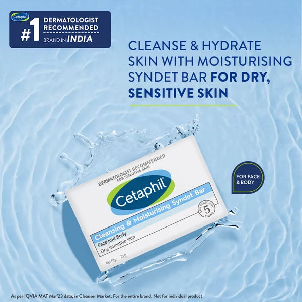 Cetaphil Cleansing & Moisturising Syndet Bar With Shea butter-75g