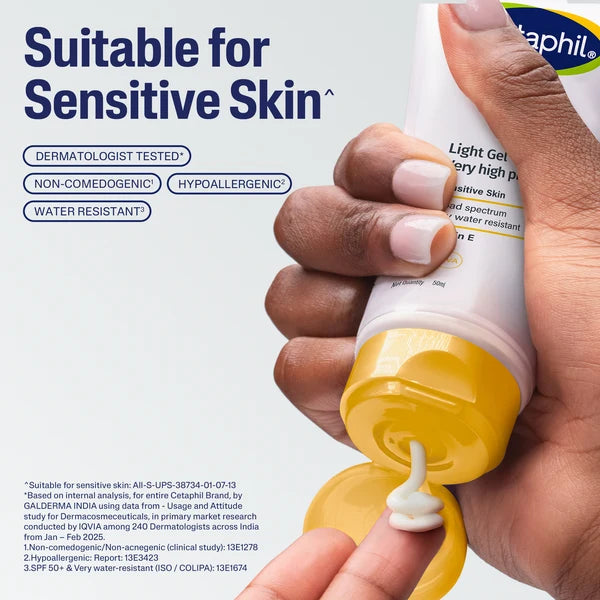 Cetaphil Sunscreen SPF 50  Dermat recommended for Sensitive Skin-50ML