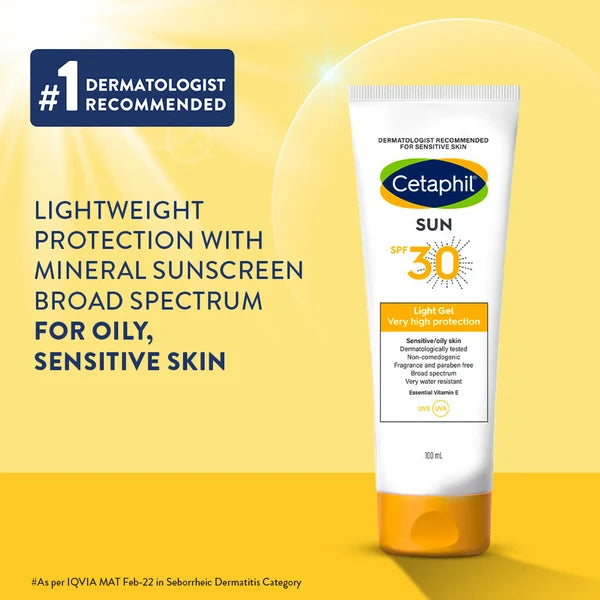 Cetaphil Sunscreen SPF 30 | Dermat recommended for Sensitive Skin-100ML