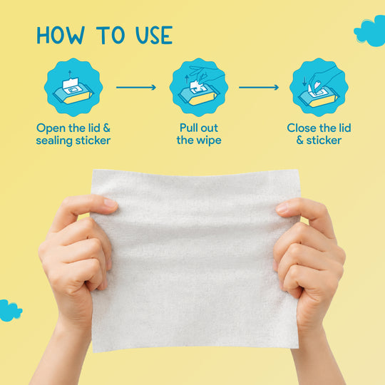 Romsons Poochie 100% Biodegradable Baby Wipes 80 Pieces/Pack