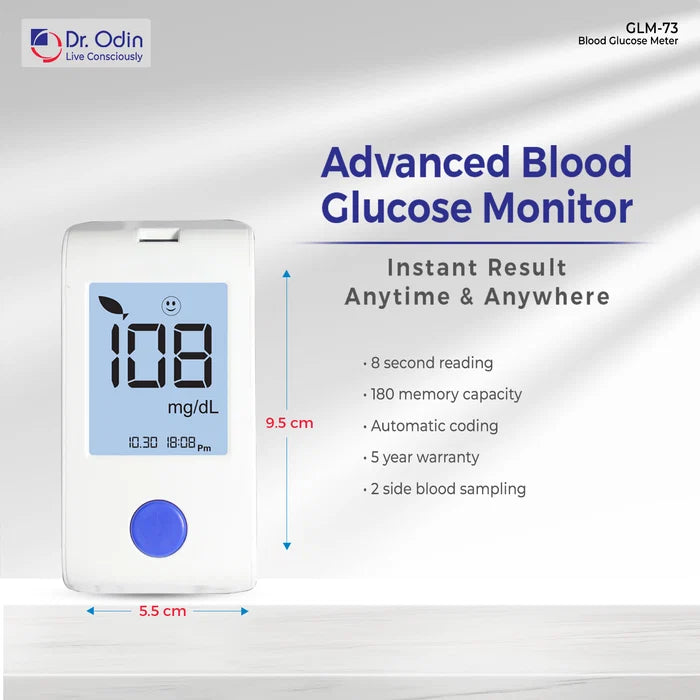 Blood Glucose Meter GOD Kit with 25 Test Strips - GLM-73