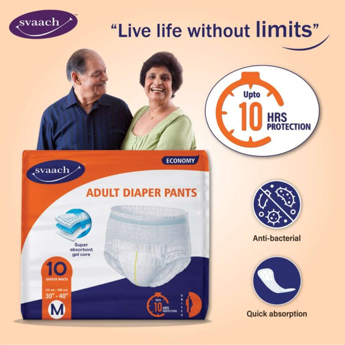 Adult Diaper Pants Economy Svaach-M 10's