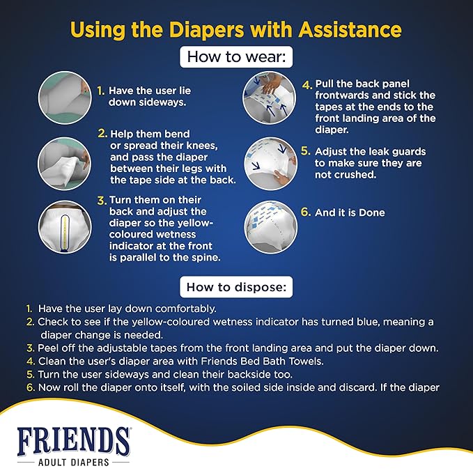 Friends Economy Adult Diapers-M 10's