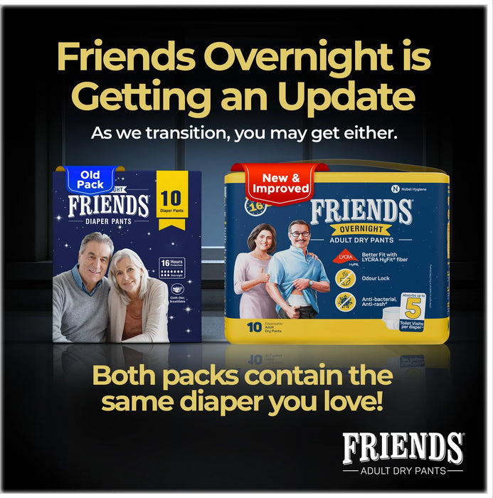 Friends Overnight Diaper Pants-XL 10's