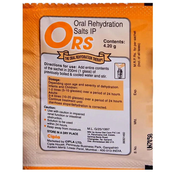 Ors Orange Flavour Sachet Of 4.2Gm