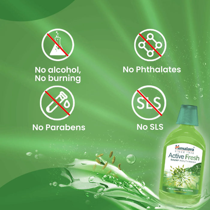 Himalaya Active Fresh Saunf Mouthwash-215ml