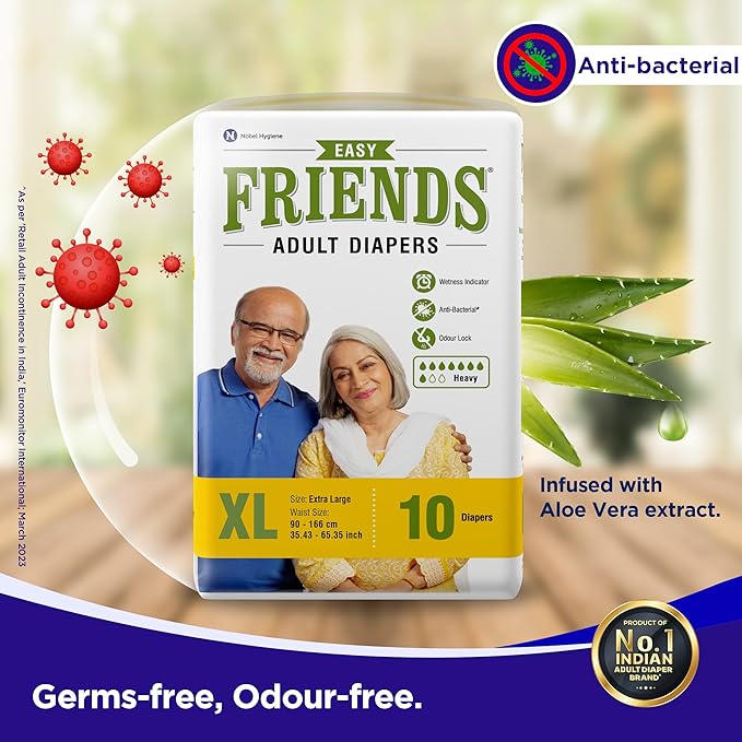 Friends Easy Adult Diapers-XL 10'S