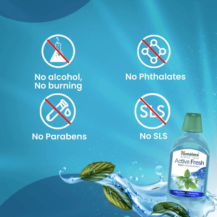 Himalaya Active Fresh Mint Mouthwash-215ml