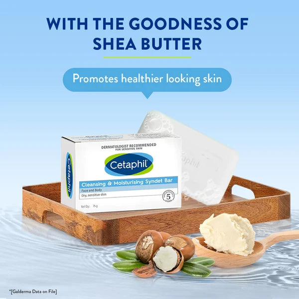 Cetaphil Cleansing & Moisturising Syndet Bar With Shea butter-75g