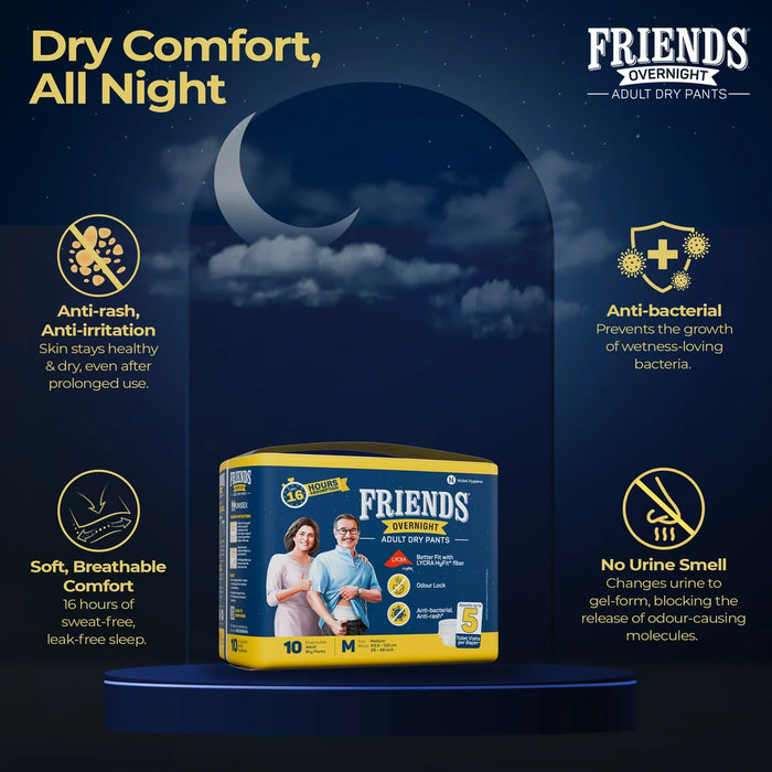 Friends Overnight Diaper Pants-L 10's