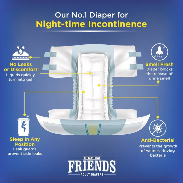 Friends Overnight Adult Diapers-XL 10's